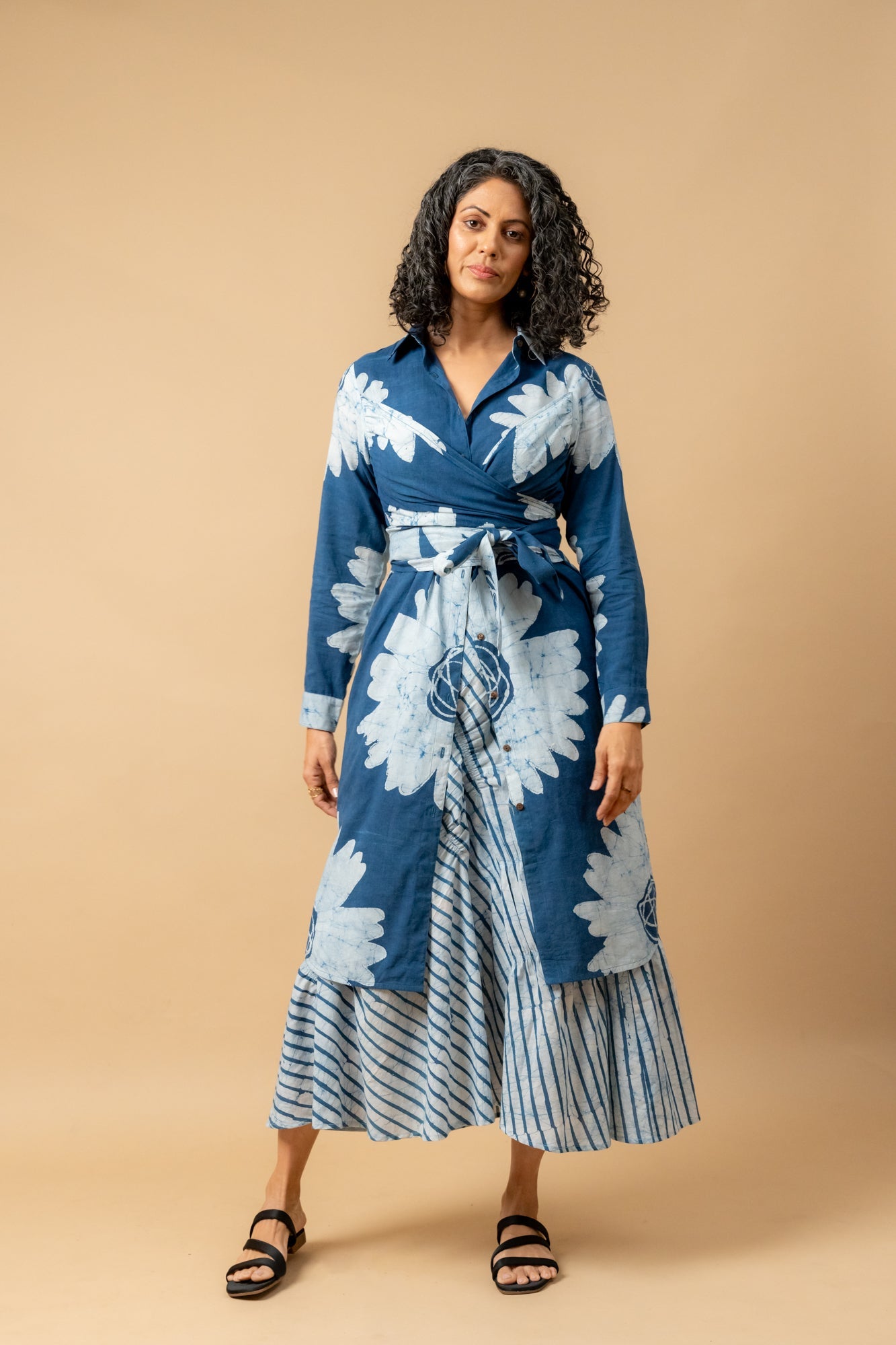 Thea Batik Flower Dress - CiceroniDressesDoodlage