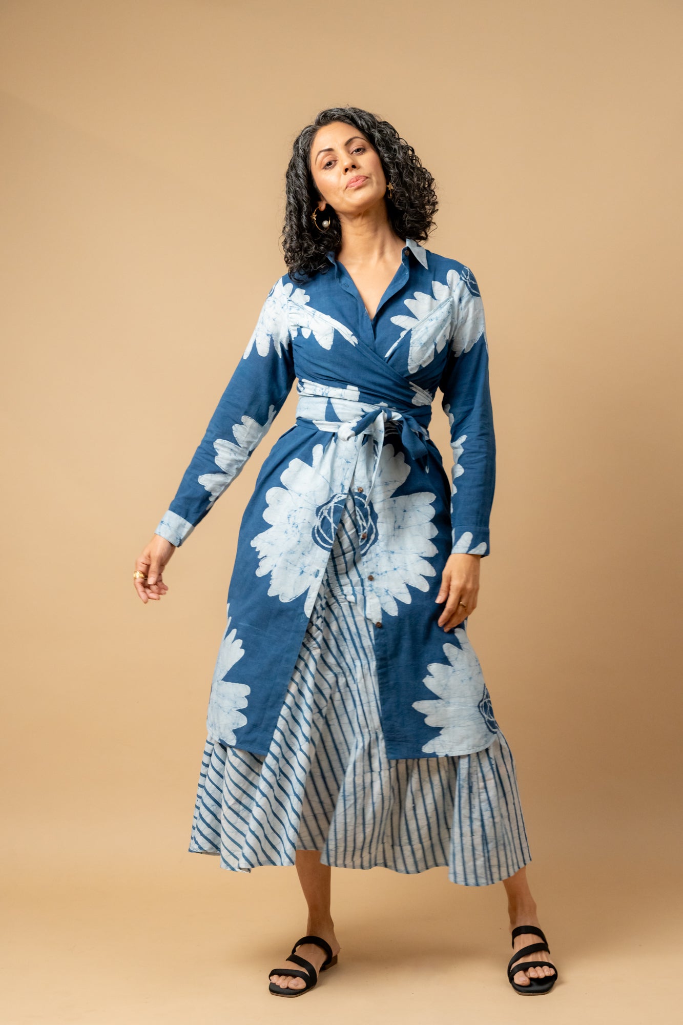 Thea Batik Flower Dress - CiceroniDressesDoodlage