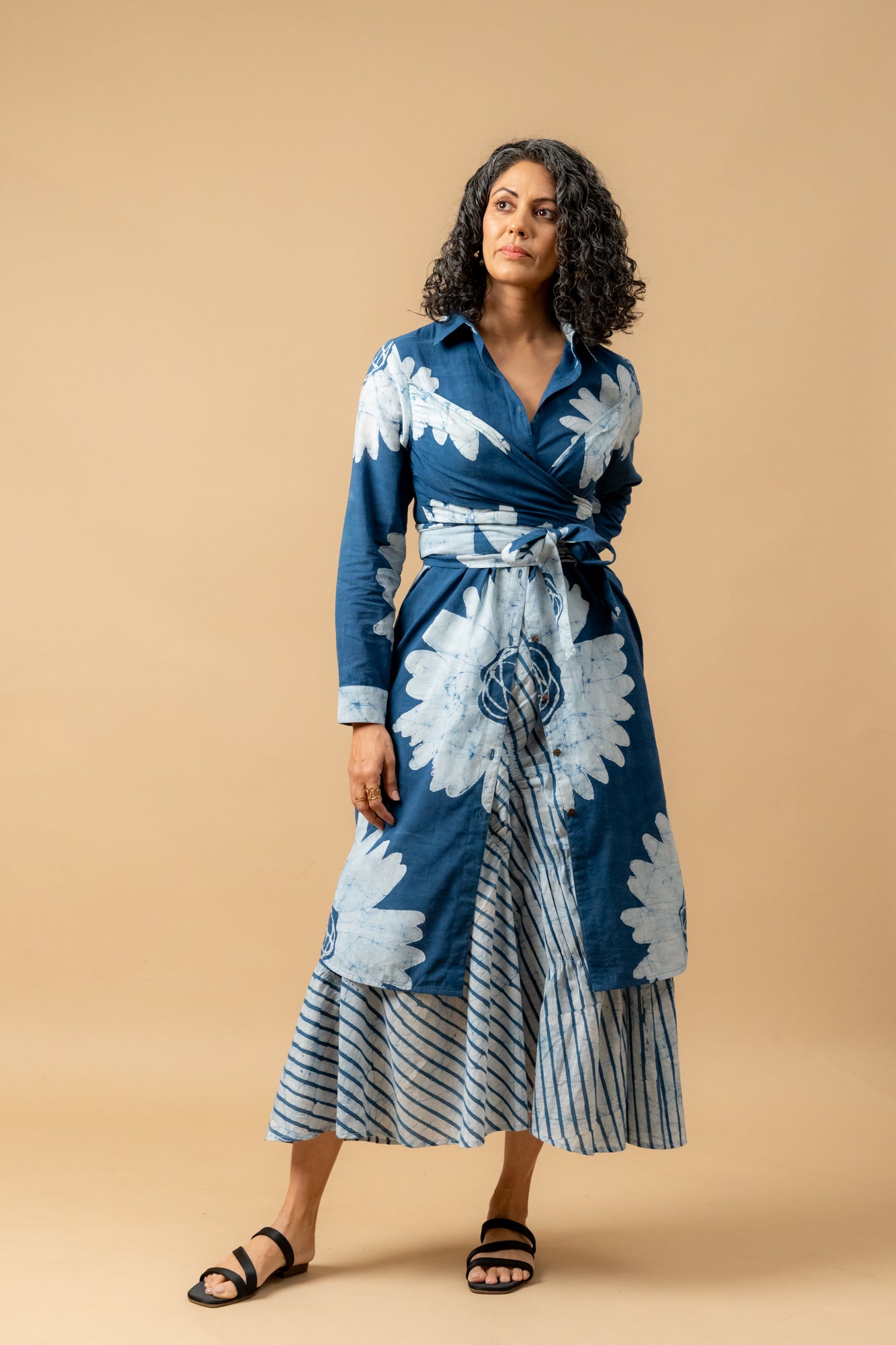 Thea Batik Flower Dress - CiceroniDressesDoodlage