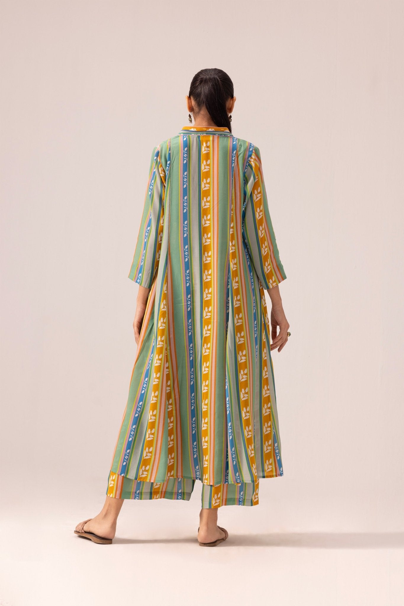 Thea Kurta Pant Set - Blue Striped - CiceroniKurta Set, Everyday WearLabel Shreya Sharma