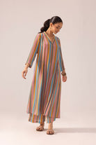 Thea Kurta Pant Set - Multicoloured - CiceroniKurta Set, Everyday WearLabel Shreya Sharma