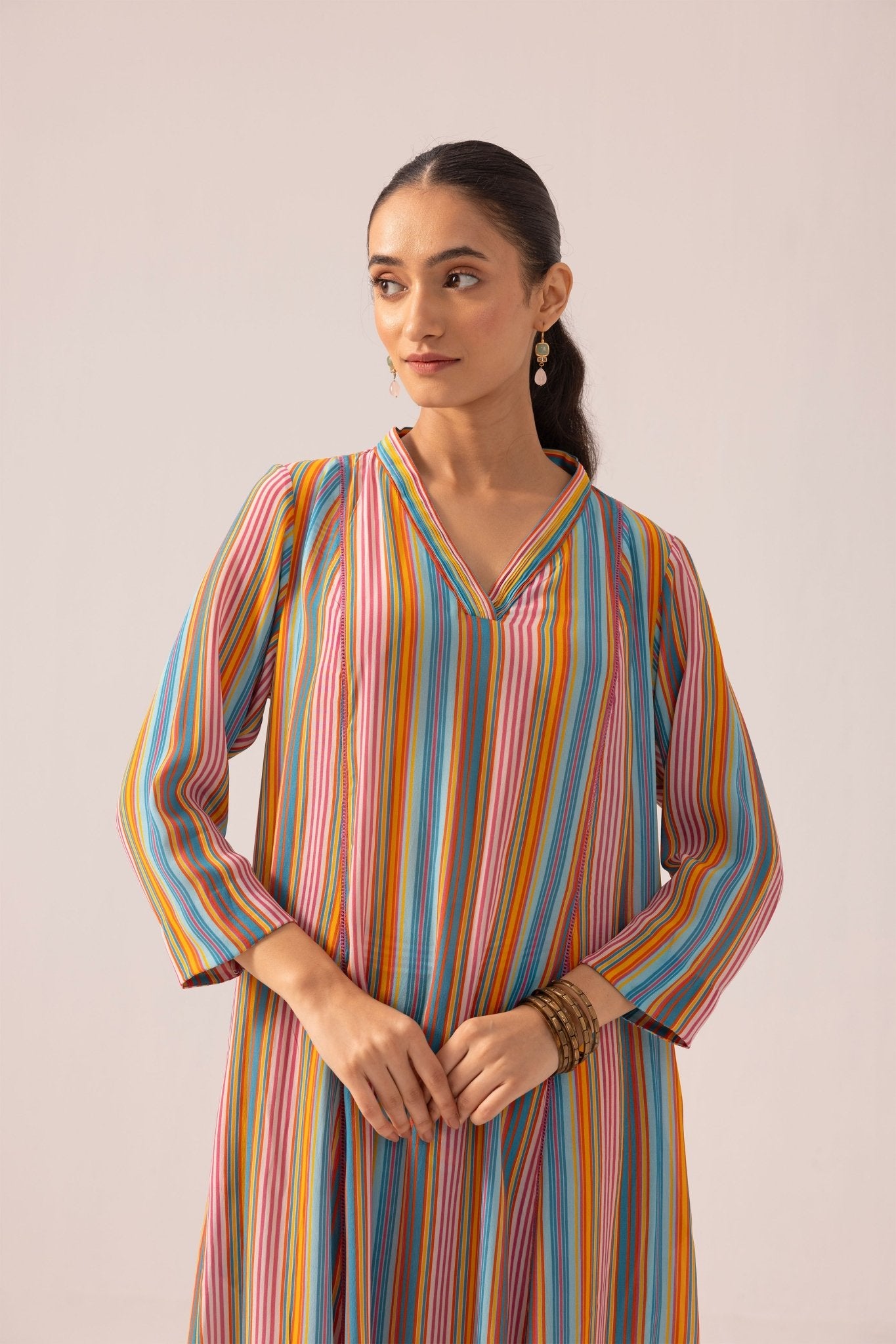 Thea Kurta Pant Set - Multicoloured - CiceroniKurta Set, Everyday WearLabel Shreya Sharma