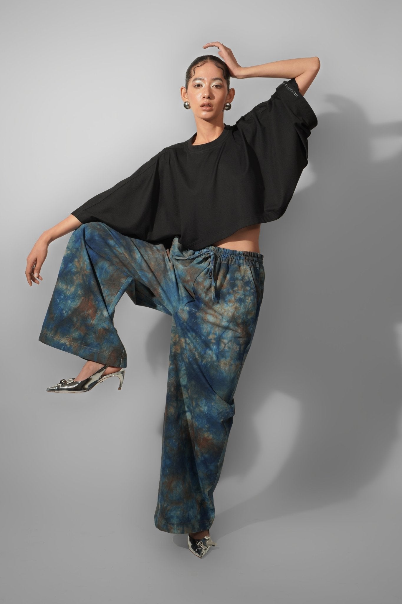Tie-Dye Denim Trousers - CiceroniTrousersPriyanca Khanna