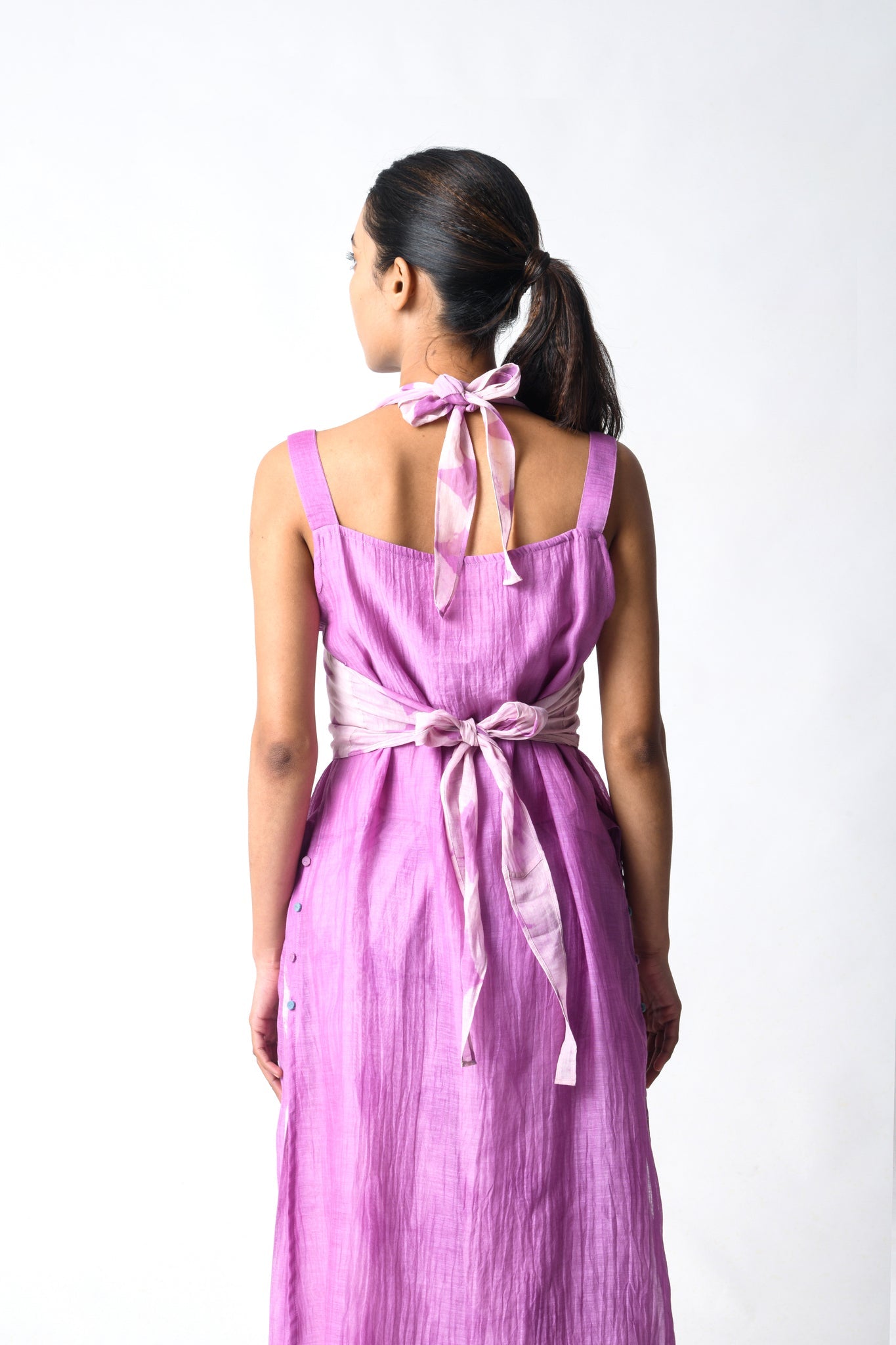 Tie - Wrap Plum Co - ord Set - CiceroniKurta Set, Everyday WearJayati Goenka