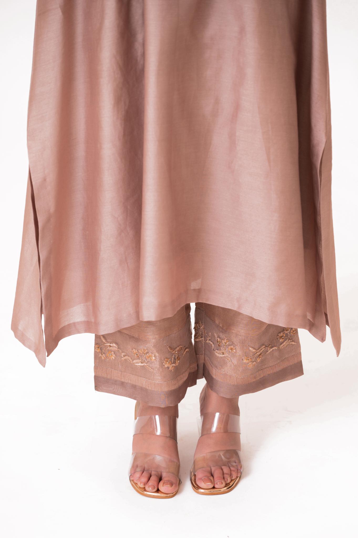 Tissue Patch Work Dupatta Kurta Set - Ekru - CiceroniKurta Set, Festive wearBhavik Shah