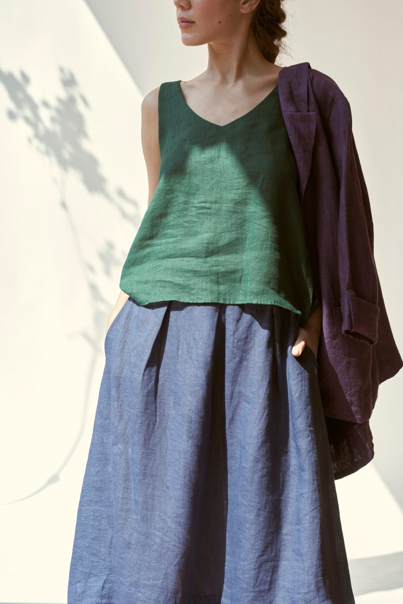 Today's Mood Skirt - Indigo - CiceroniSkirtsPaeony