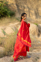 Tomato Red Kurta Set with Dupatta - CiceroniKurta Set, Everyday WearMaidaan