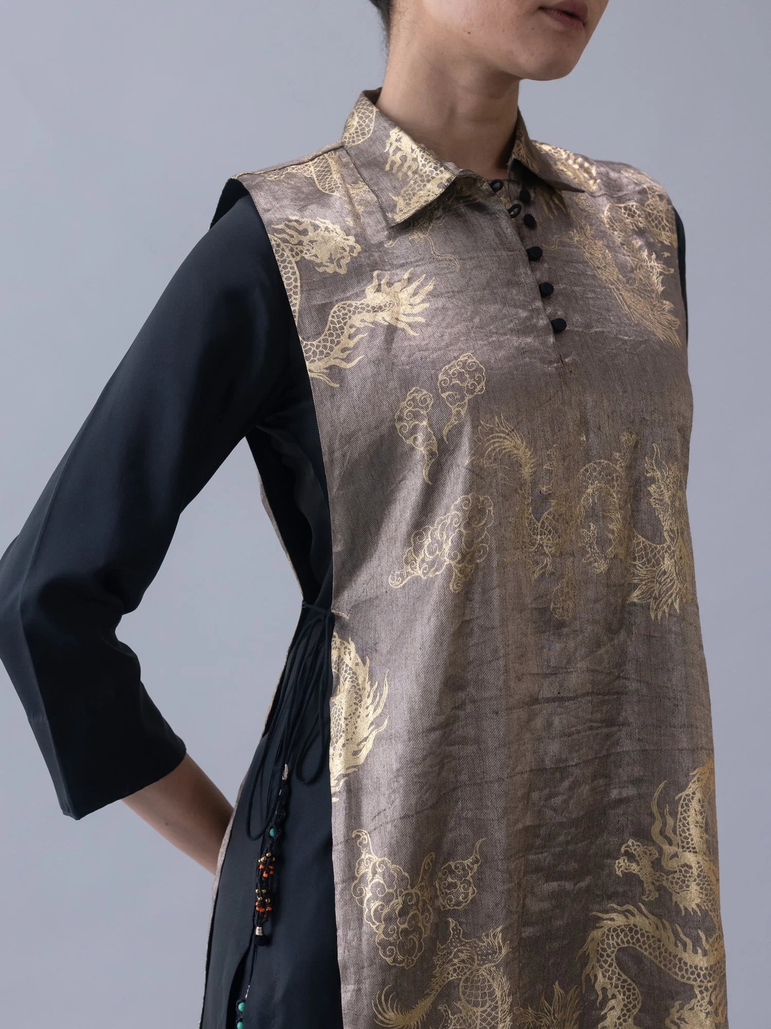 Trinpa Gold Overlay - CiceroniKurtaShades of India