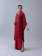 Tshog Deep Red Kaftan - CiceroniKaftanShades of India