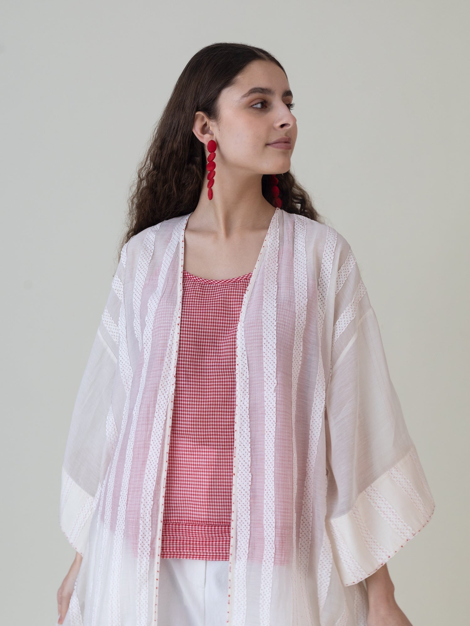 Tsukikabu White Overlay - CiceroniJacketsShades of India