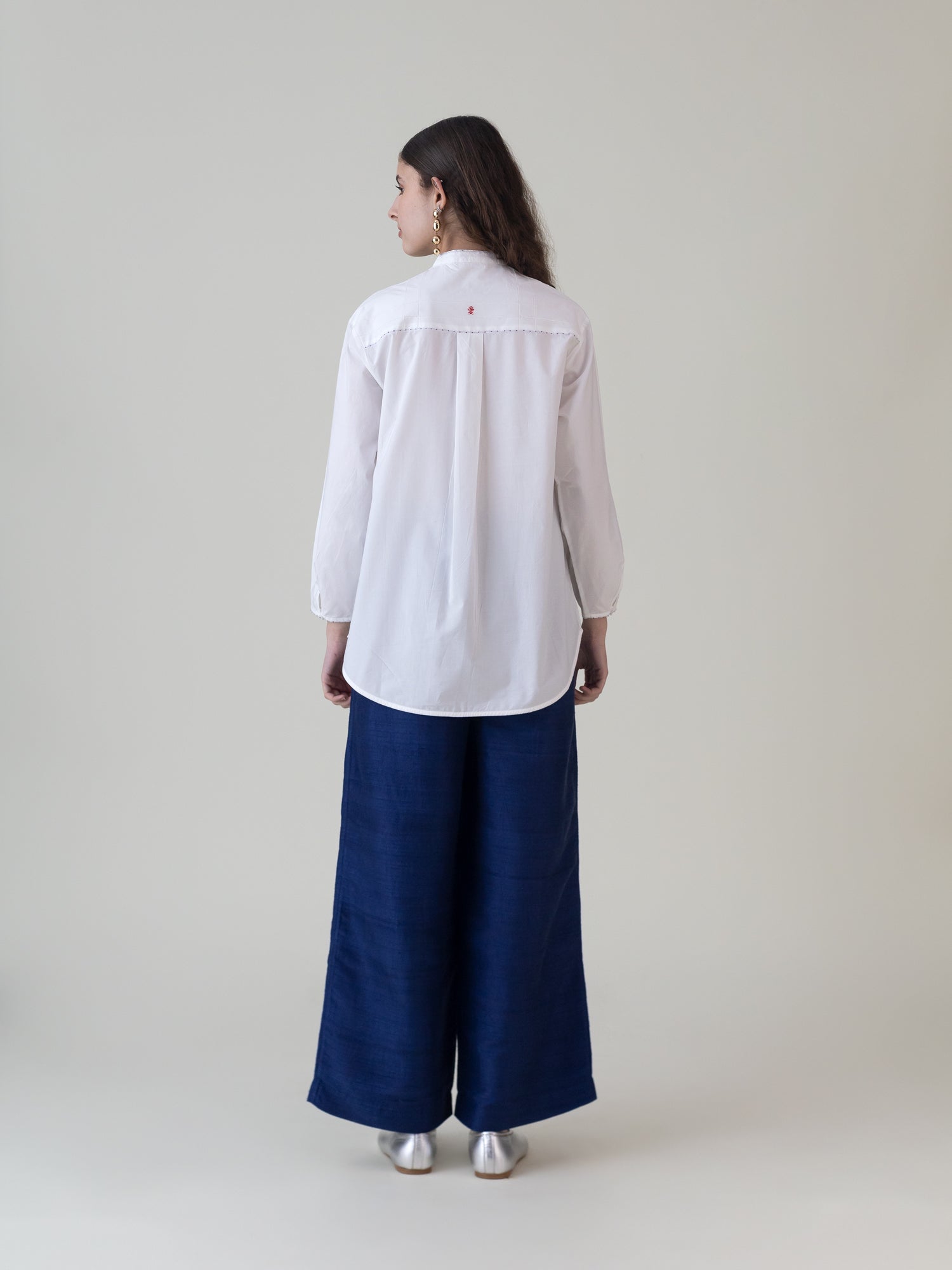 Tsukiyo White Shirt - CiceroniWomen ShirtsShades of India
