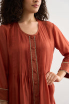 Tulip Kurta Set - Rust Orange - CiceroniKurta Set, Festive WearRAAS Life