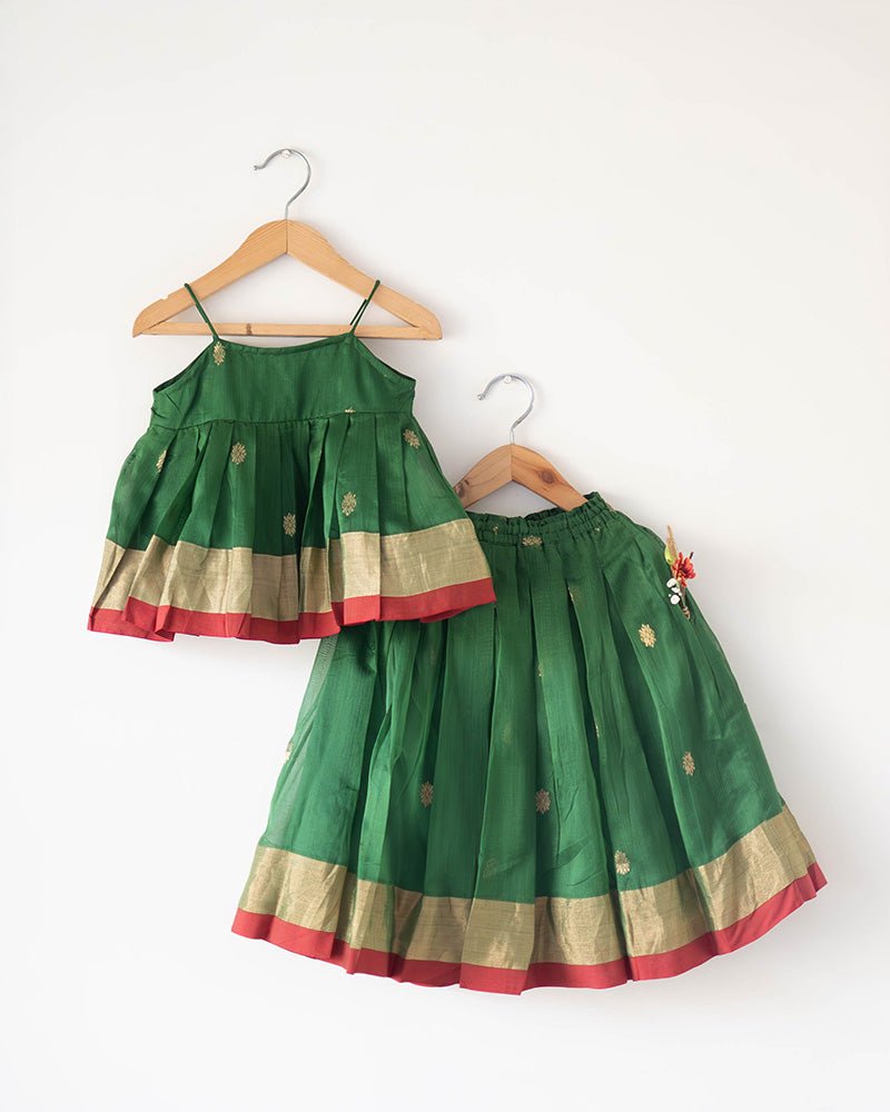 Tulsi Ethnic Pleated Top and Lehenga Set - CiceroniLehenga SetLove The World Today