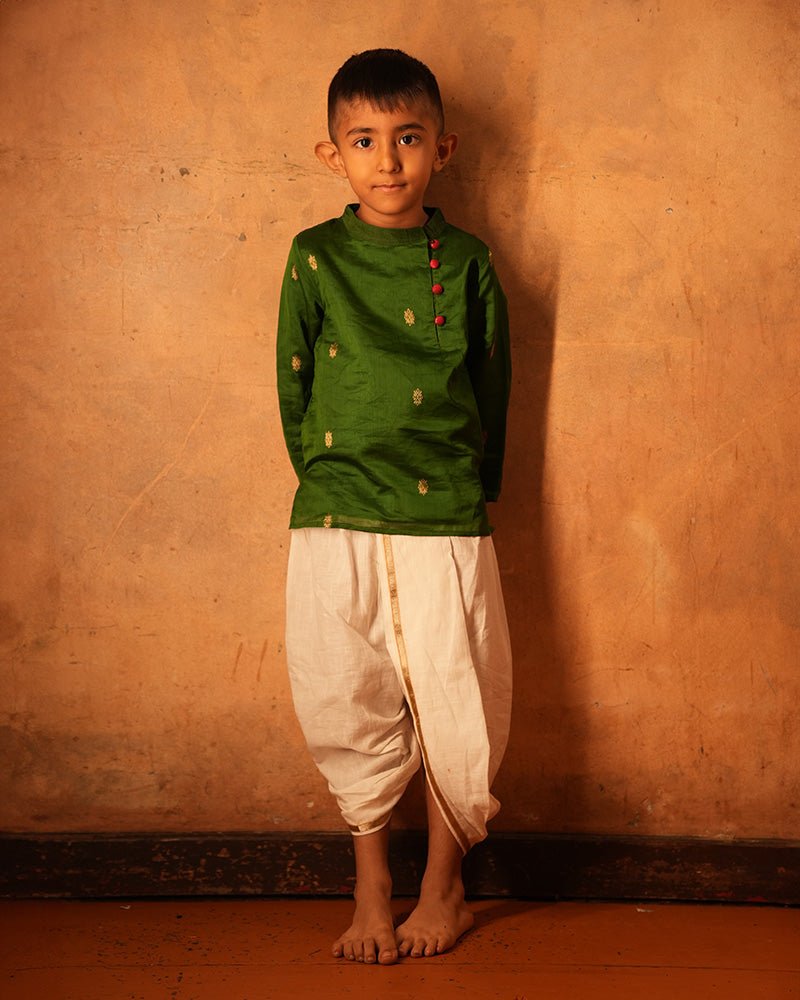 Tulsi Green Boys Ethnic Kurta - CiceroniKurta, Festive WearLove The World Today