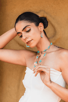 Turquoise Swan Hoops - CiceroniEarringUnbent