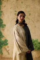 Twain Kurta Set - Charcoal Grey and Beige - CiceroniKurta Set, Festive WearKhyati Rughani