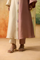Twain Kurta Set - Pink and Beige - CiceroniKurta Set, Festive WearKhyati Rughani