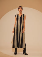 Twin Dress - Taupe and Black - CiceroniDressesStoique