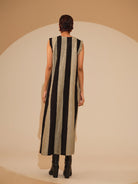 Twin Dress - Taupe and Black - CiceroniDressesStoique