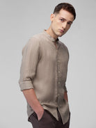 Umber 100% Linen Stripes Shirt - CiceroniMen Shirtsbhrāta