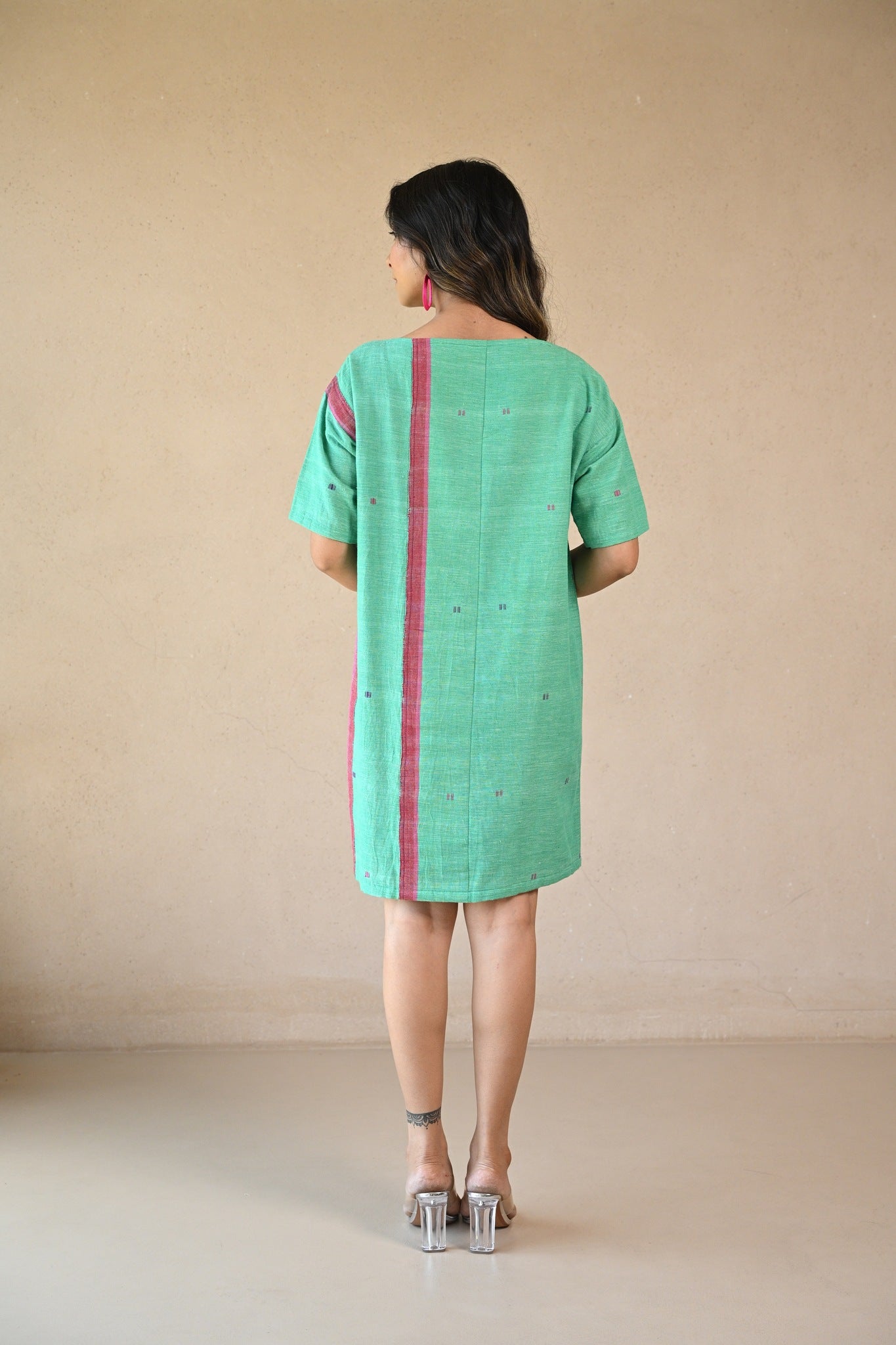 Uncut Dress with Front Fold - Mint Green - CiceroniDressesRang by Rajvi