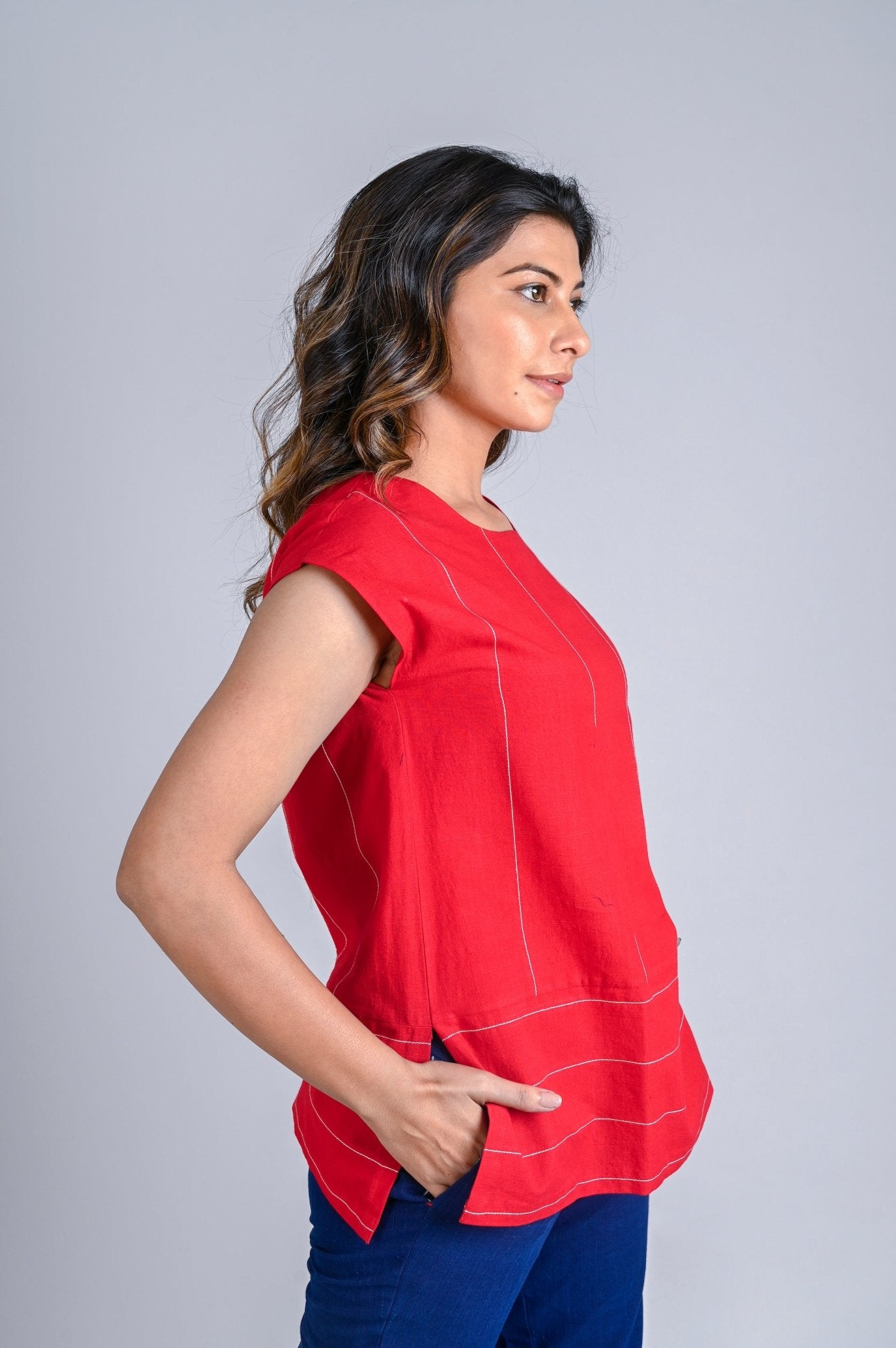 Uncut Tunic - CiceroniTopsRang by Rajvi