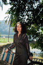 Upcycled Arizona Shirt - Black Copper - CiceroniWomen ShirtsThe Terra Tribe