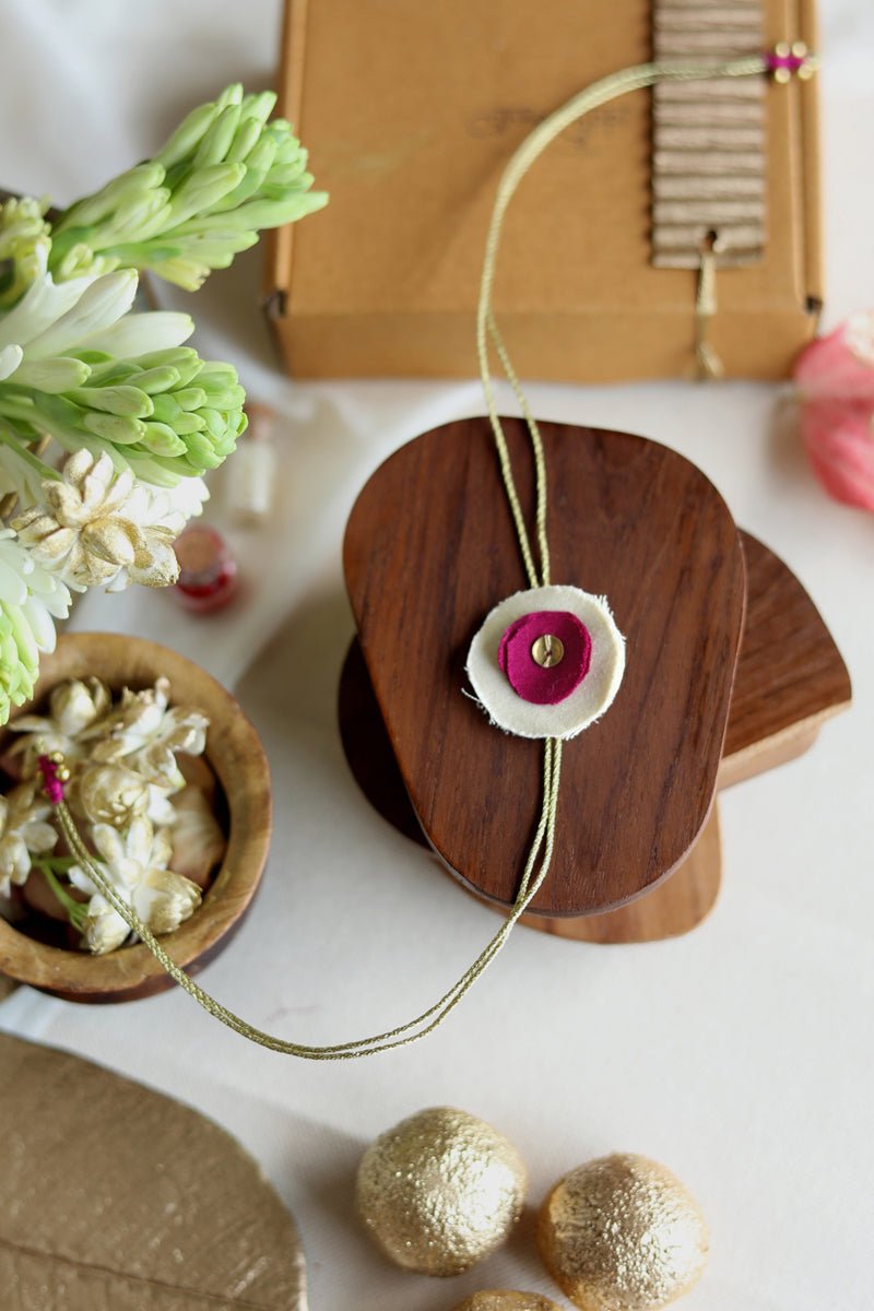 Upcycled Artisanal Circular Rakhi - Multicolor - CiceroniRakhiLukka Chuppi