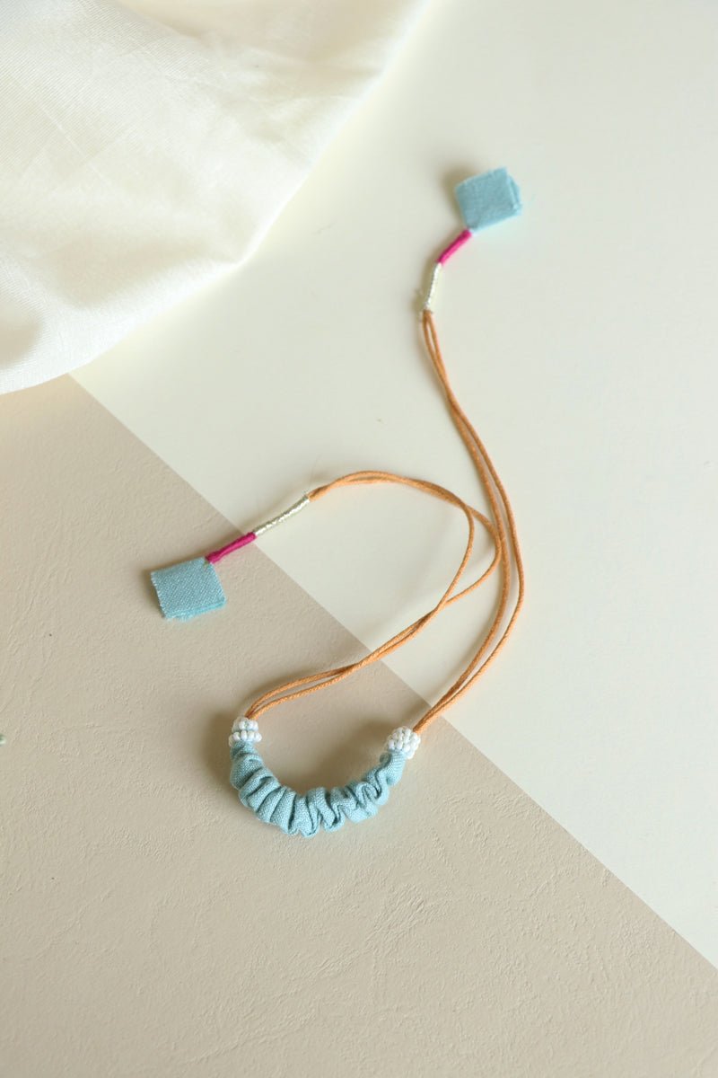 Upcycled Artisanal Rakhi - Blue - CiceroniRakhiLukka Chuppi