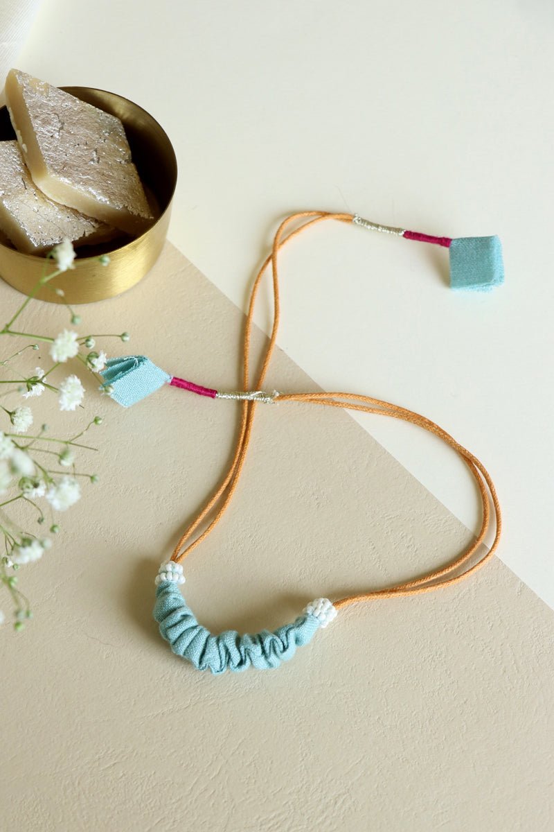 Upcycled Artisanal Rakhi - Blue - CiceroniRakhiLukka Chuppi