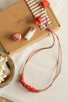 Upcycled Artisanal Rakhi - Orange - CiceroniRakhiLukka Chuppi