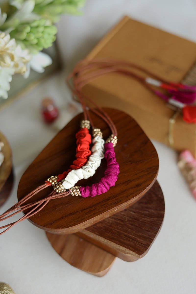 Upcycled Artisanal Rakhi - Set of 3 - CiceroniRakhiLukka Chuppi