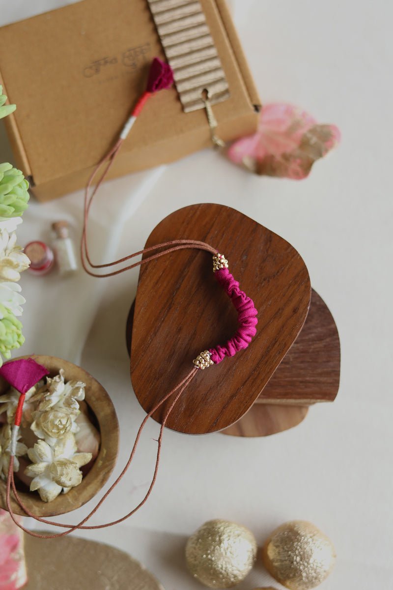 Upcycled Artisanal Rakhi - Violet - CiceroniRakhiLukka Chuppi
