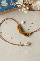 Upcycled Artisanal Rakhi - Yellow - CiceroniRakhiLukka Chuppi