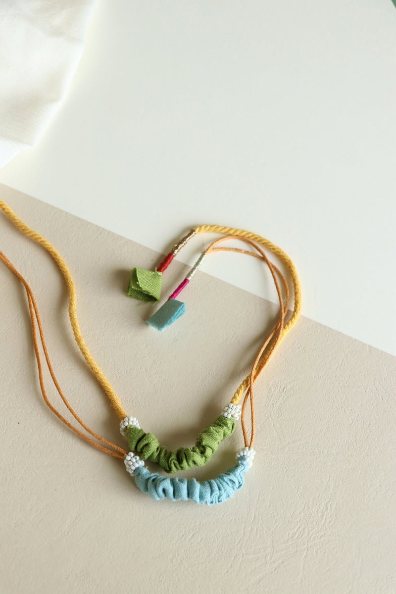 Upcycled Artisanal Scrunched Rakhis - Set of 3 - CiceroniRakhiLukka Chuppi