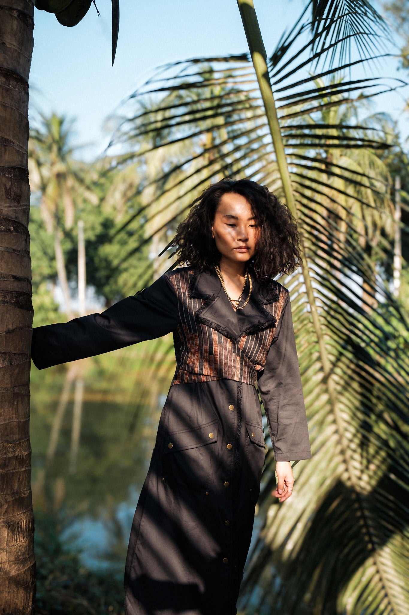 Upcycled Copenhagen Trench - Black Copper - CiceroniTrench CoatThe Terra Tribe