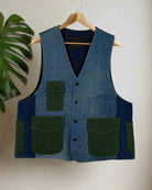 Upcycled Denim Gilet Jacket | 184 - CiceroniJacketsUn Denim