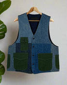Upcycled Denim Gilet Jacket | 185 - CiceroniJacketsUn Denim