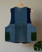 Upcycled Denim Gilet Jacket | 185 - CiceroniJacketsUn Denim