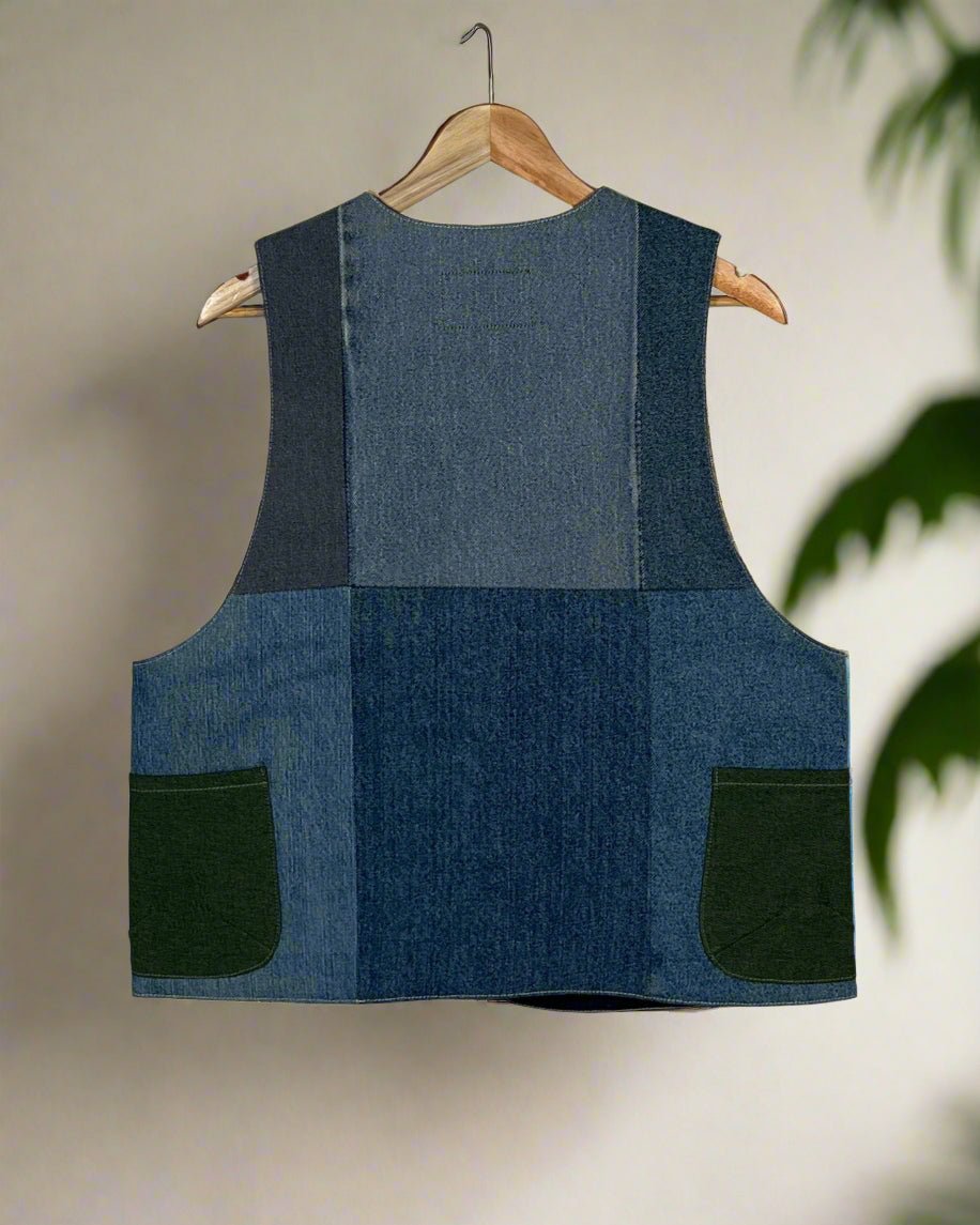 Upcycled Denim Gilet Jacket | 186 - CiceroniJacketsUn Denim