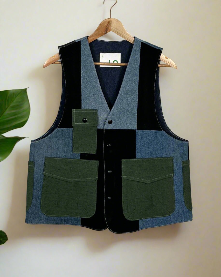 Upcycled Denim Gilet Jacket | 193 - CiceroniJacketsUn Denim