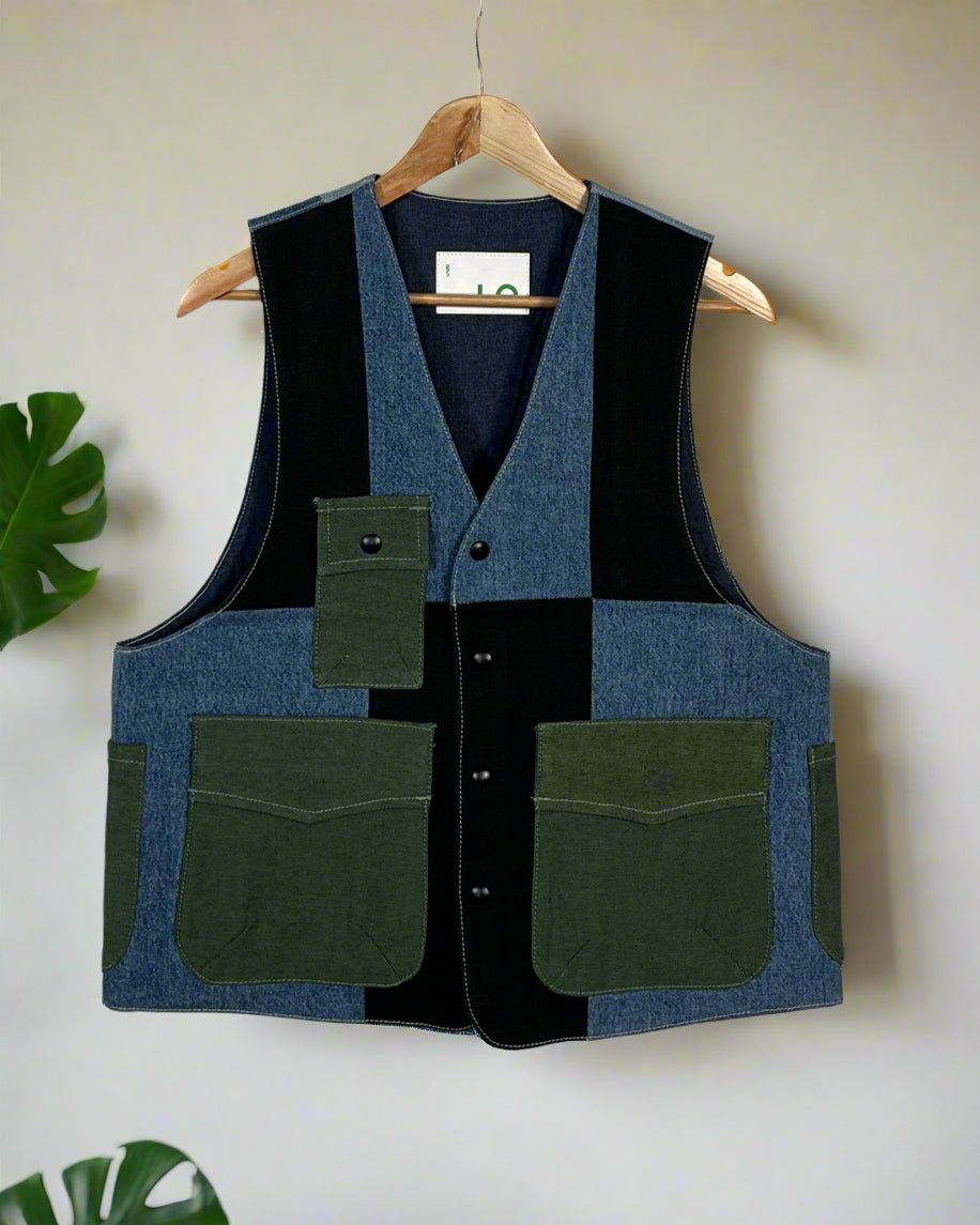 Upcycled Denim Gilet Jacket | 196 - CiceroniJacketsUn Denim
