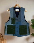 Upcycled Denim Gilet Jacket | 197 - CiceroniJacketsCiceroni