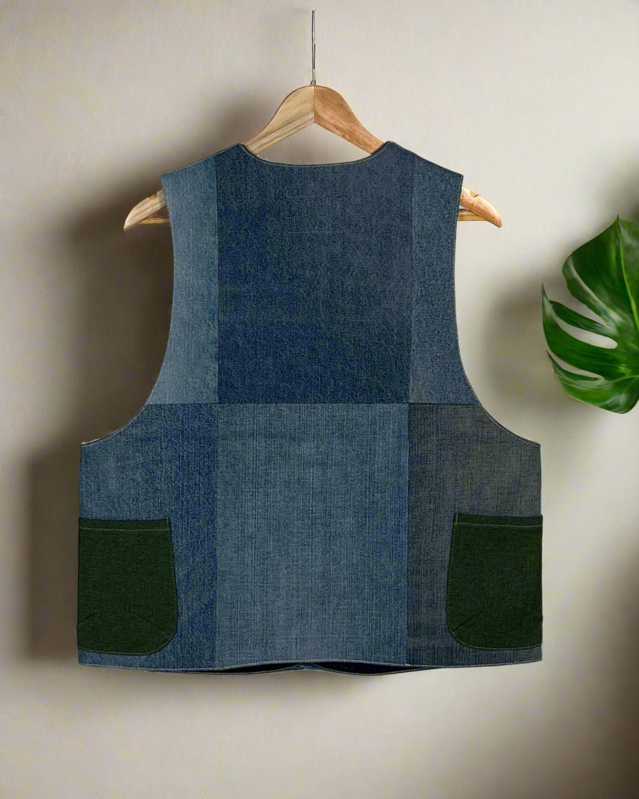 Upcycled Denim Gilet Jacket | 198 - CiceroniJacketsUn Denim