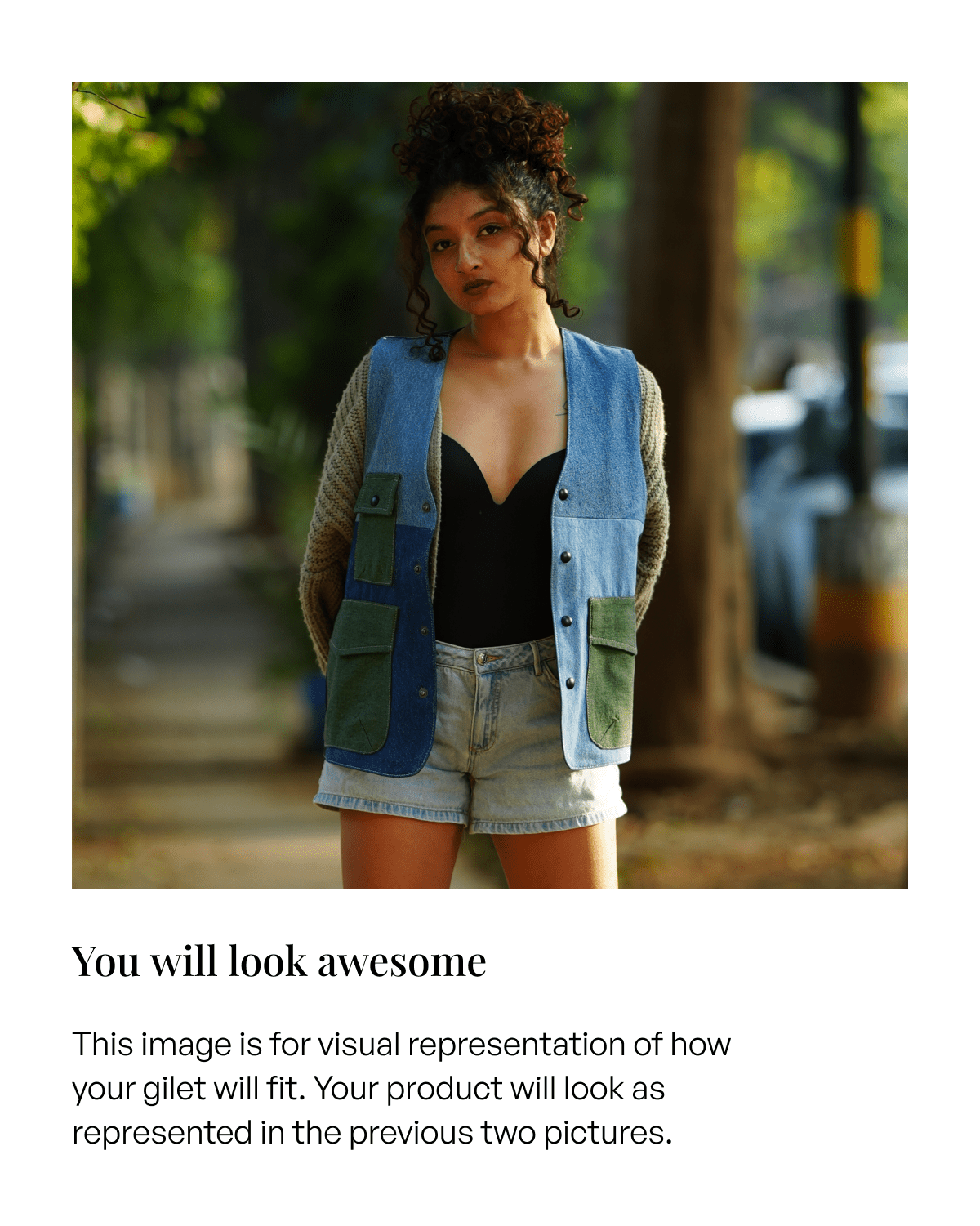 Upcycled Denim Gilet Jacket | G156 - CiceroniJacketsUn Denim