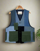 Upcycled Denim Gilet Jacket | G159 - CiceroniJacketsUn Denim
