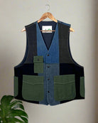 Upcycled Denim Gilet Jacket | G164 - CiceroniJacketsUn Denim