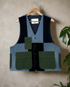 Upcycled Denim Gilet Jacket | G171 - CiceroniJacketsUn Denim