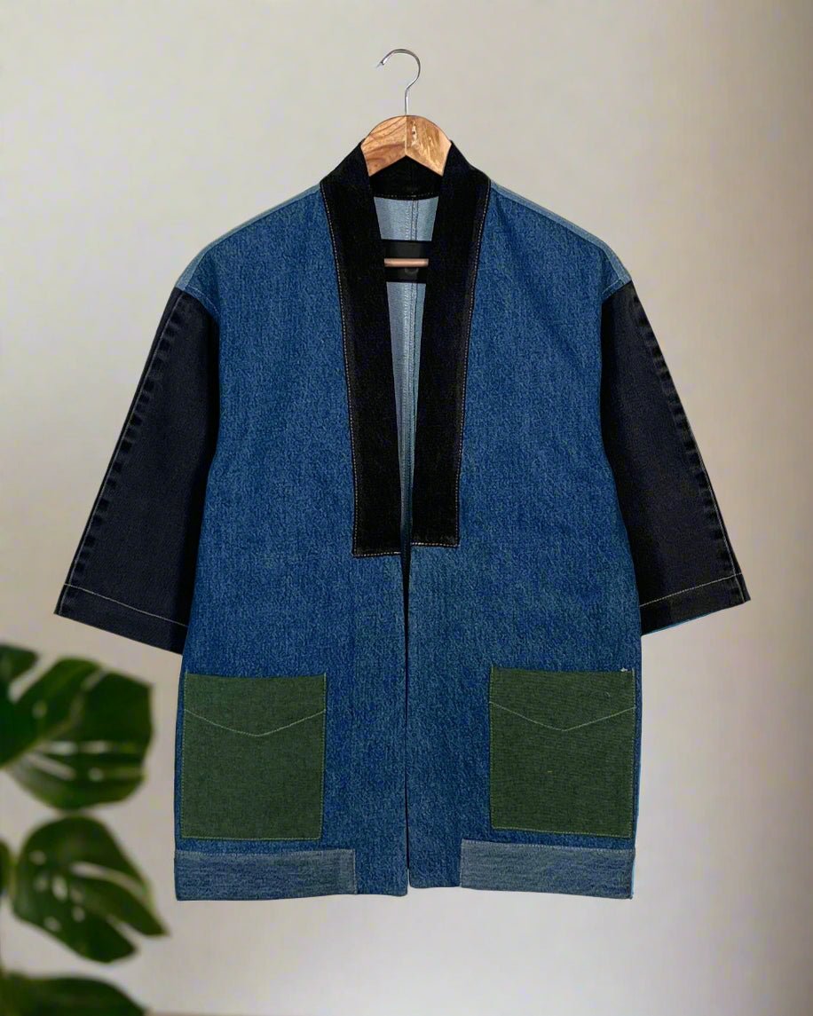 Upcycled Denim Kimono Jacket | 216 - CiceroniKimonoUn Denim