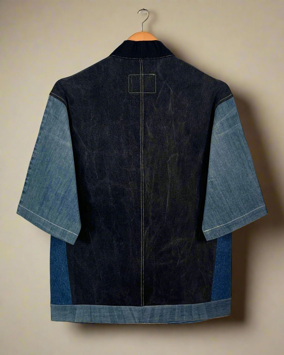 Upcycled Denim Kimono Jacket | K219 - CiceroniKimonoUn Denim